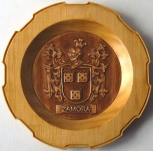 Plato madera heraldica escudo