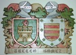 heraldica en madera de dos apellidos