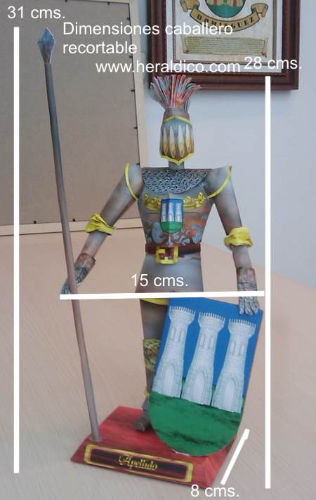 dimensiones caballero recortable heraldica
